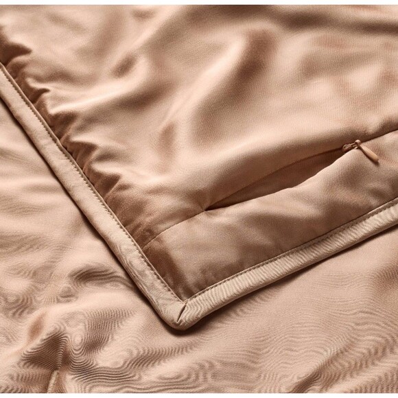 SET Full/Queen Rayon from Bamboo Quilt & 2 Shams Light Adobe Clay- Casaluna NEW - Picture 5 of 9